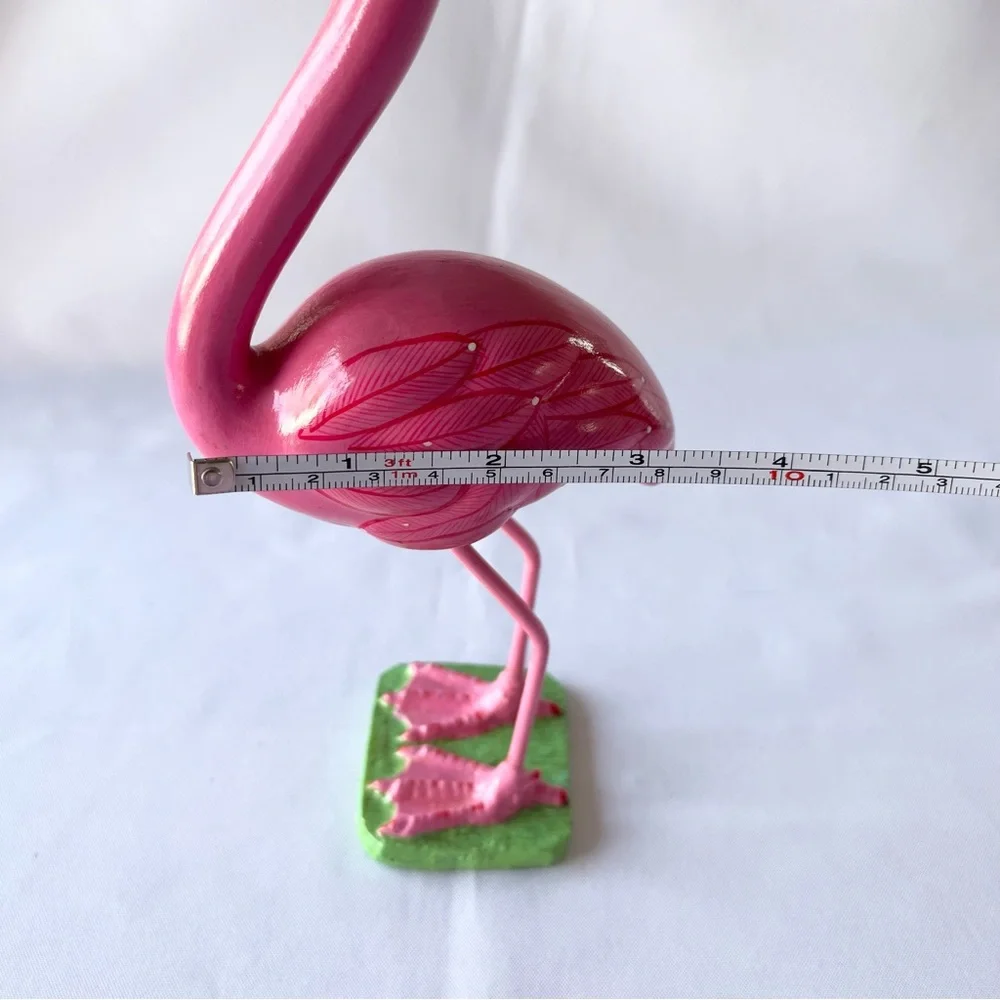 Vintage Pink Flamingo Pottery Statue Figurine Made In Mexico
